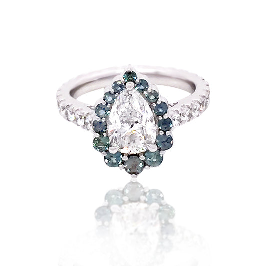 GGJ Custom Emerald and Diamond Ring - Goldsmith Gallery Collection