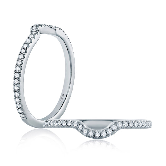 A. Jaffe Delicate French Pave Contour Band - A. Jaffe