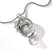 John Hardy Legends Naga Hammered Silver Diamond Pave (0.37ct) Pendant on 2.5mm Mini Chain Necklace - John Hardy