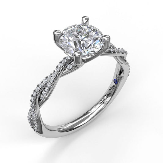 Fana Petite Diamond Twist Engagement Ring - Fana