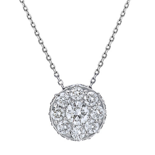 Goldsmith Gallery 18k White Gold 1.31ct Diamond Necklace - Goldsmith Gallery Collection