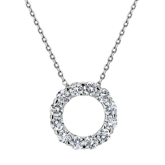 Goldsmith Gallery 18k White Gold 1.00ct Diamond Necklace - Goldsmith Gallery Collection