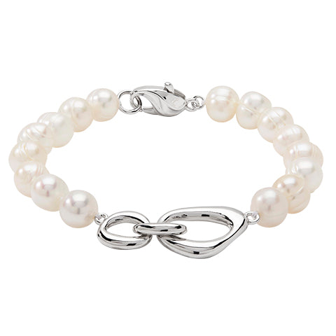 Honora Sterling Silver White Pearl Bracelet - Honora