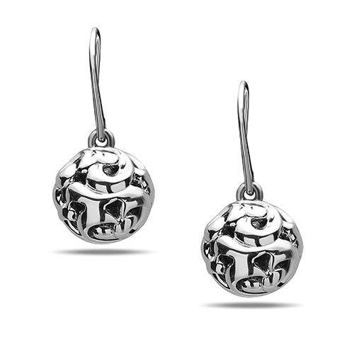Charles Krypell Silver Collection 18k White Gold Ivy Bead Drop Earrings - Charles Krypell