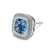 Charles Krypell Silver Collection Blue Topaz Diamond Stud Earrings - Charles Krypell