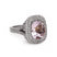 Charles Krypell 18k White Gold Pastel Collection Morganite Pink Sapphires Diamond Fashion Ring - Charles Krypell