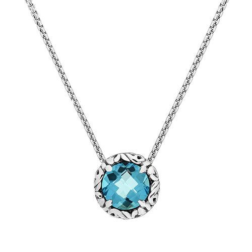 Charles Krypell Silver Collection Sky Blue Topaz Pendant - Charles Krypell