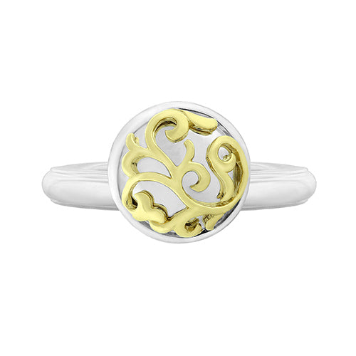 Charles Krypell Silver Collection 18k Yellow Gold Ivy Lace Fashion Ring - Charles Krypell