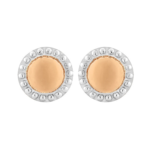 Charles Krypell Silver Collection Round Fire Fly Stud Earrings - Charles Krypell