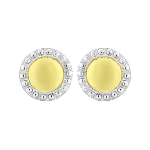 Charles Krypell Silver Collection Round Fire Fly Stud Earrings - Charles Krypell