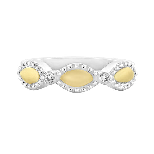 Charles Krypell Silver Collection 18k Yellow Gold Yellow Gold Bead Fire Fly Ring - Charles Krypell
