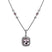 Charles Krypell 18k White Gold Sterling Silver - Pastel Collection Cushion Morganite Diamond Halo Pink Sapphire Pendant - Charles Krypell