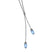 Charles Krypell Silver Collection Lariat Briolette Blue Topaz Necklace - Charles Krypell