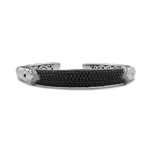 Charles Krypell Silver Collection Black Sapphire Cuff Bracelet - Charles Krypell