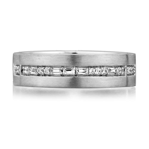 A. Jaffe Morse Code Men's Diamond Ring - I Love You