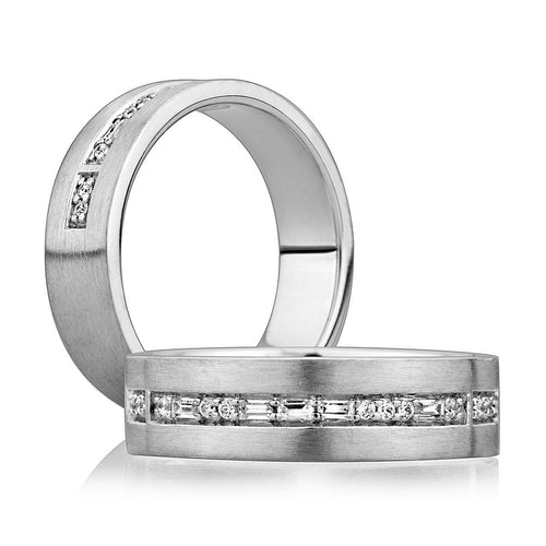 A. Jaffe Morse Code Men's Diamond Ring - I Love You
