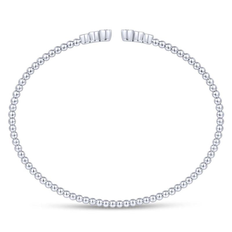 Gabriel & Co. 14k White Gold Bujukan Diamond Bangle Bracelet - Gabriel & Co. Fashion
