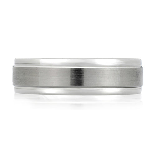 A. Jaffe Satin Brushed Classic Men's Ring