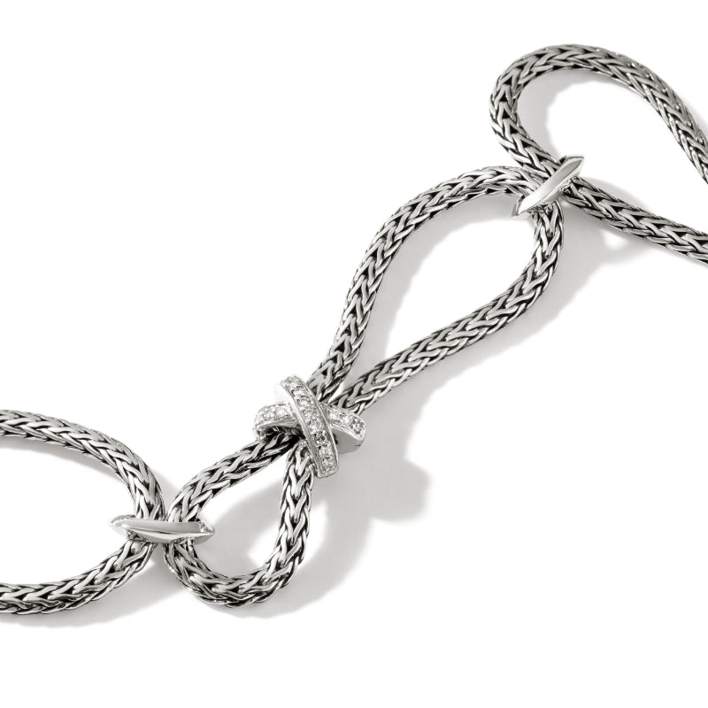 John Hardy Classic Chain Link Pave Bracelet - John Hardy