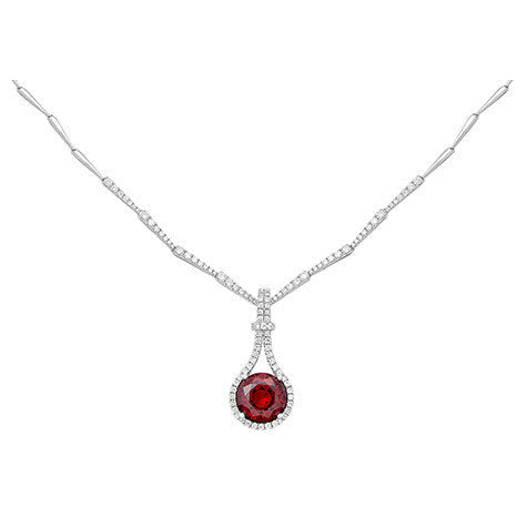 Chatham 14k White Gold Ruby Necklace - Chatham