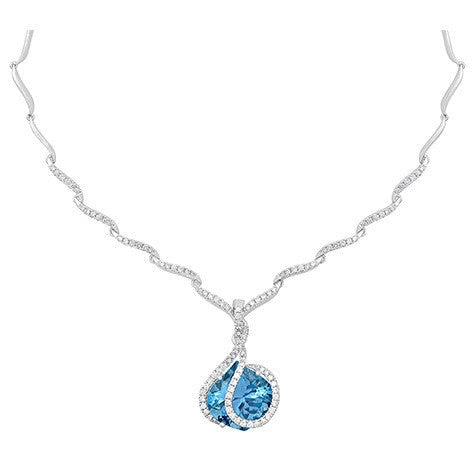 Chatham 14k White Gold Spinel Necklace - Chatham