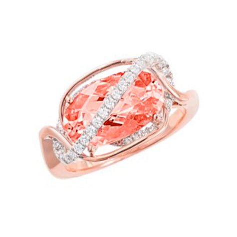 Chatham 14k Rose Gold Sapphire & Diamond Ring - Chatham