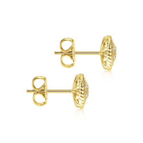 Gabriel & Co. 14k Yellow Gold Hampton Diamond Stud Earrings - Gabriel & Co. Fashion