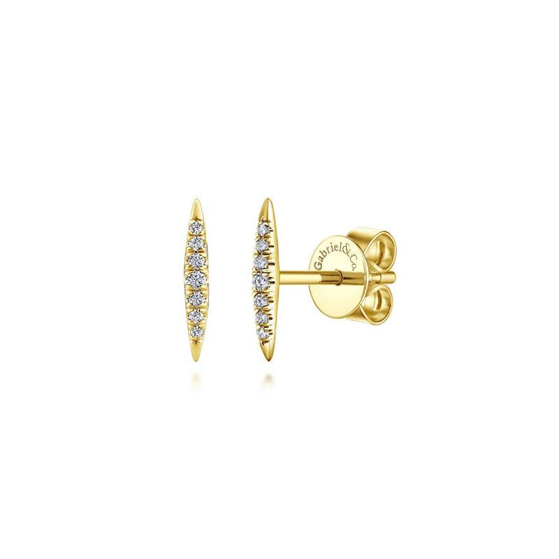 Gabriel & Co. 14k Yellow Gold Kaslique Diamond Stud Earrings - Gabriel & Co. Fashion