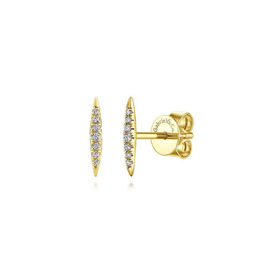 Gabriel & Co. 14k Yellow Gold Kaslique Diamond Stud Earrings - Gabriel & Co. Fashion