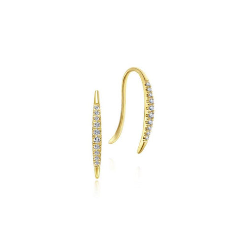 Gabriel & Co. 14k Yellow Gold Kaslique Diamond Drop Earrings - Gabriel & Co. Fashion