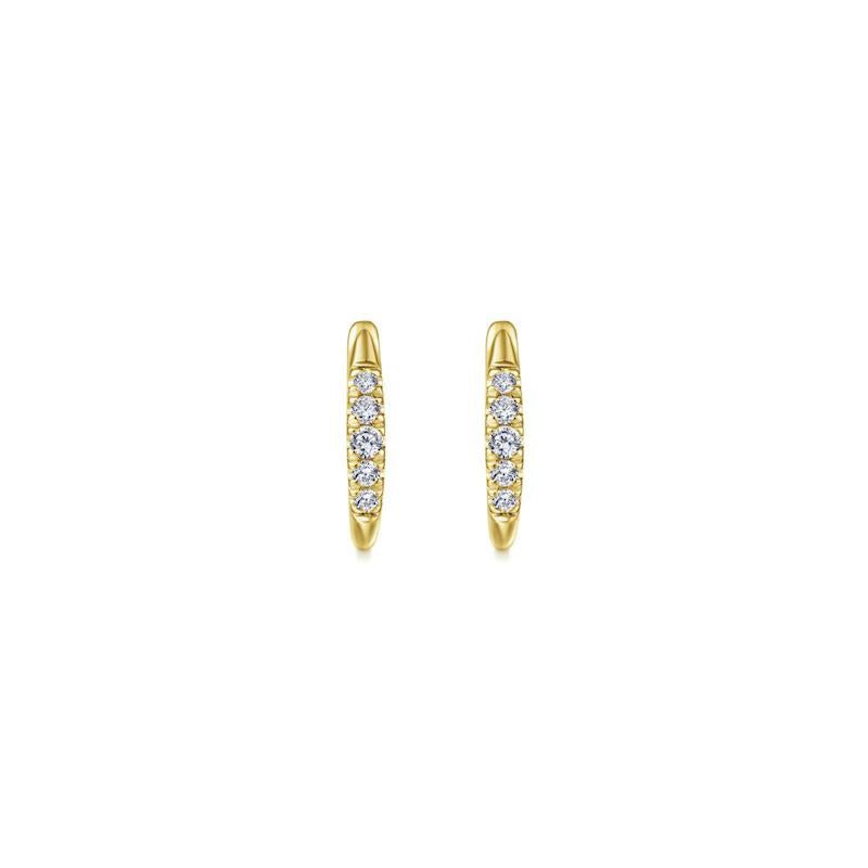 Gabriel & Co. 14k Yellow Gold Lusso Diamond Huggie Earrings - Gabriel & Co. Fashion
