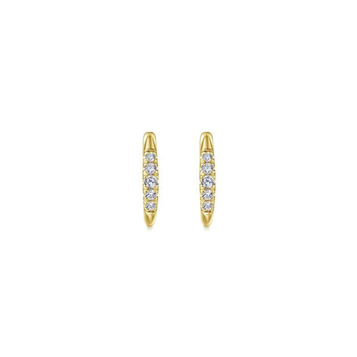 Gabriel & Co. 14k Yellow Gold Lusso Diamond Huggie Earrings - Gabriel & Co. Fashion