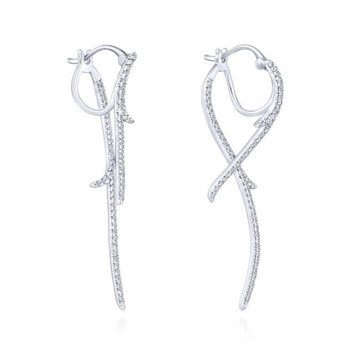Gabriel & Co. 14k White Gold Kaslique Diamond Drop Earrings - Gabriel & Co. Fashion