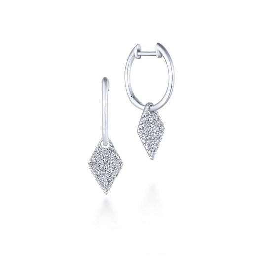 Gabriel & Co. 14k White Gold Lusso Diamond Drop Earrings - Gabriel & Co. Fashion