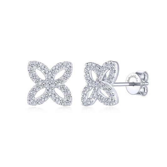 Gabriel & Co. 14k White Gold Lusso Diamond Stud Earrings - Gabriel & Co. Fashion