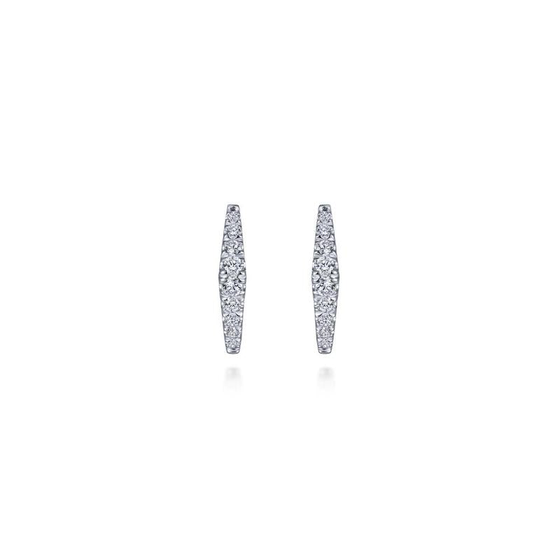 Gabriel & Co. 14k White Gold Lusso Diamond Huggie Earrings - Gabriel & Co. Fashion