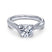 Gabriel & Co. 14k White Gold Contemporary Twisted Engagement Ring - Gabriel & Co.