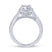 Gabriel & Co. 14k White Gold Rosette Halo Engagement Ring - Gabriel & Co.
