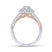 Gabriel & Co. 14k Two Tone Gold Contemporary Double Halo Engagement Ring - Gabriel & Co.