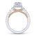 Gabriel & Co. 14k Two Tone Gold Crown Straight Engagement Ring - Gabriel & Co.