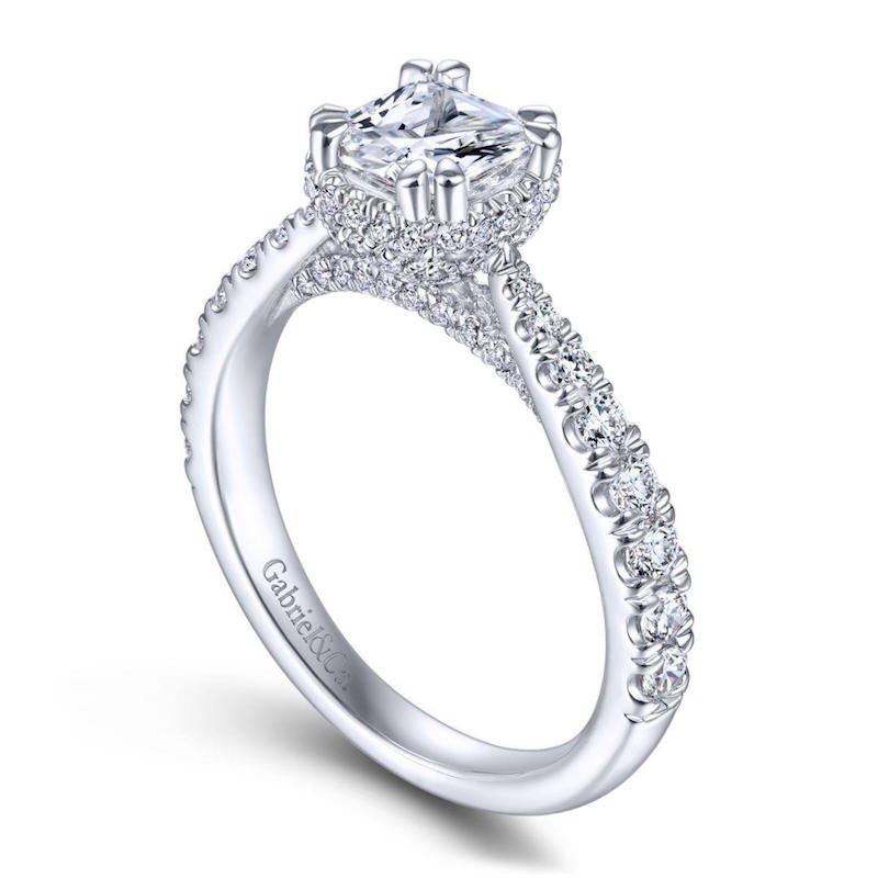 Gabriel & Co. 14k White Gold Infinity Straight Engagement Ring - Gabriel & Co.