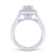 Gabriel & Co. 14k White Gold Rosette Double Halo Engagement Ring - Gabriel & Co.