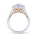 Gabriel & Co. 14k Two Tone Gold Embrace Double Halo Engagement Ring - Gabriel & Co.
