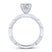 Gabriel & Co. 14k White Gold Victorian Straight Engagement Ring - Gabriel & Co.