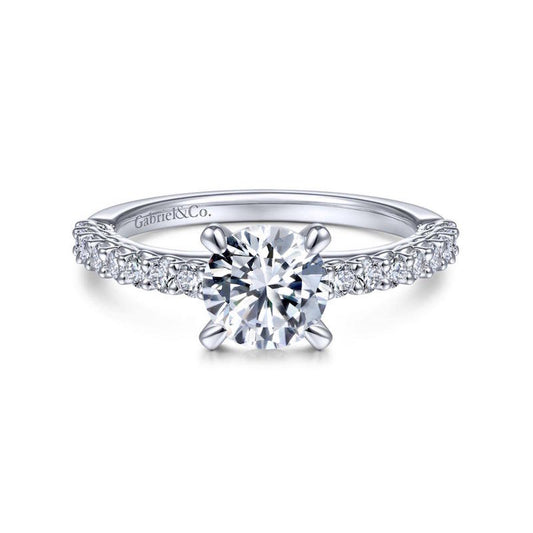 Gabriel & Co. 14k White Gold Classic Straight Engagement Ring - Gabriel & Co.