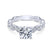 Gabriel & Co. 14k White Gold Contemporary Straight Diamond Engagement Ring - Gabriel & Co.