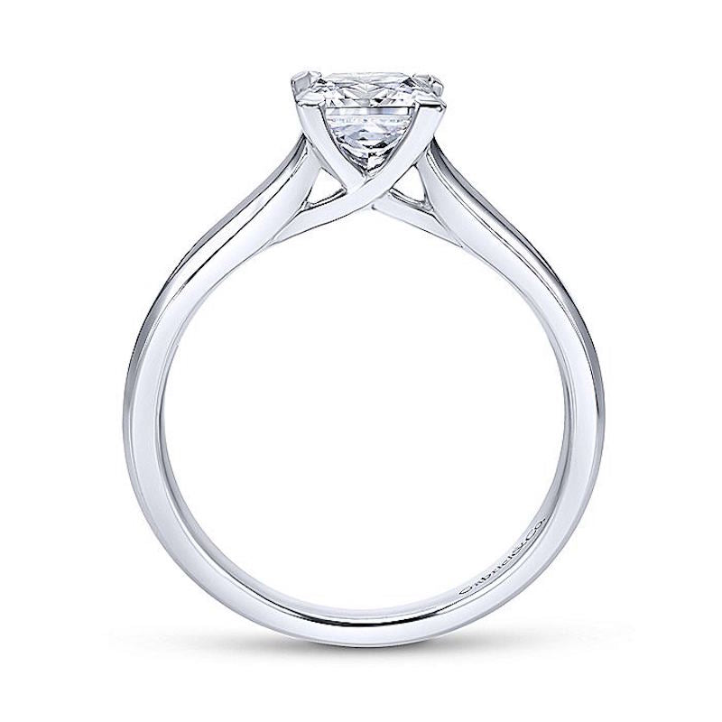 Gabriel & Co 14K White Gold Enid Solitaire Diamond Engagement Ring - Gabriel & Co.