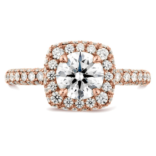 Hearts on Fire Euphoria Pave HOF Halo Engagement Ring - Hearts on Fire