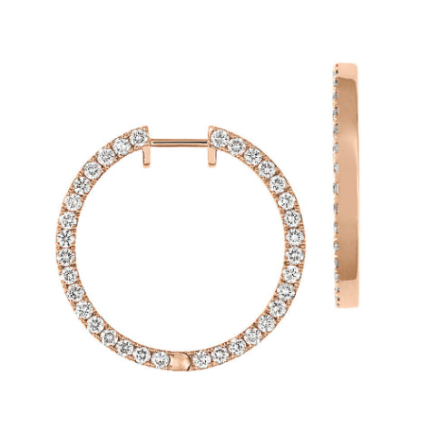Chatham 14k Rose Gold Lab Grown Diamond Earrings - Chatham