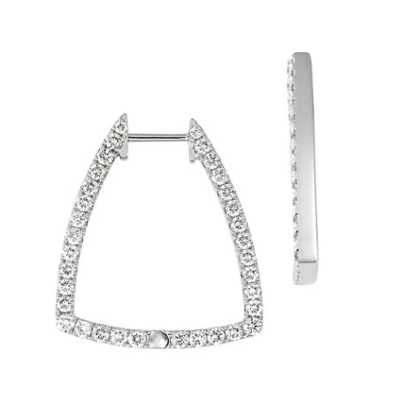 Chatham 14k White Gold Lab Grown Diamond Earrings - Chatham